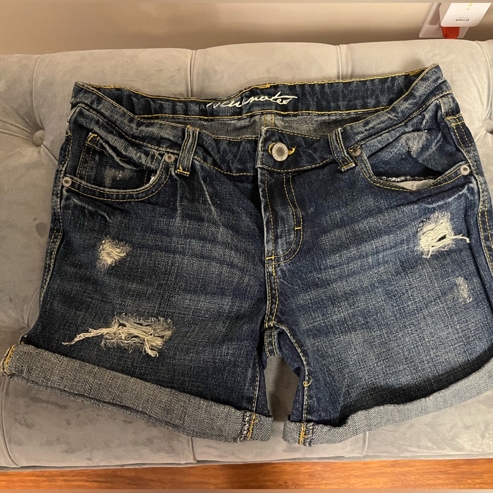 Ripped style Jean Shorts